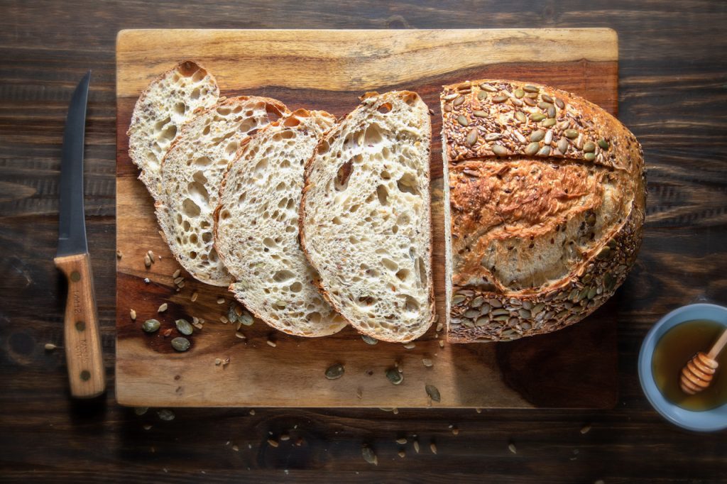 multi-grain-sliced sourdough bread