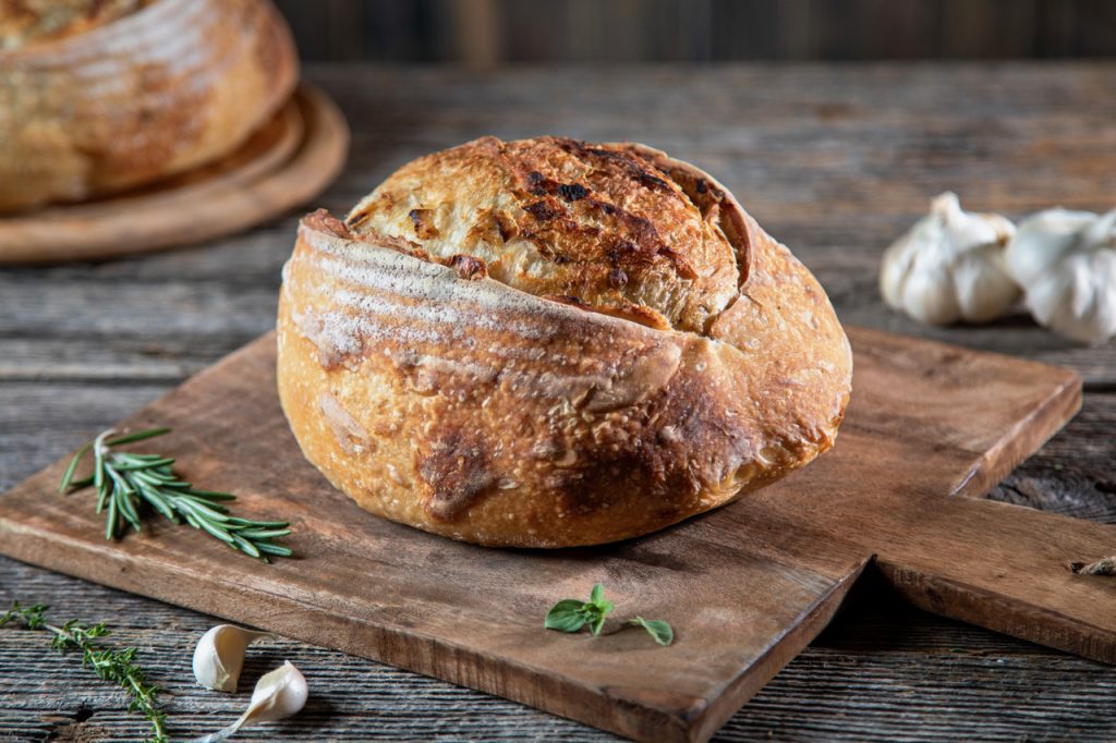 Garlic, Herb & Asiago Cheese Sourdough Loaf